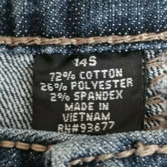 ANA Distressed Whiskered Thick Stitched Dark Wash Jeans Size 14S - Picture 10 of 10